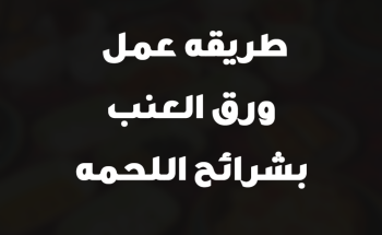 طريقه عمل ورق العنب بشرائح اللحمه