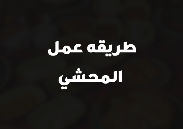 طريقه عمل المحشي